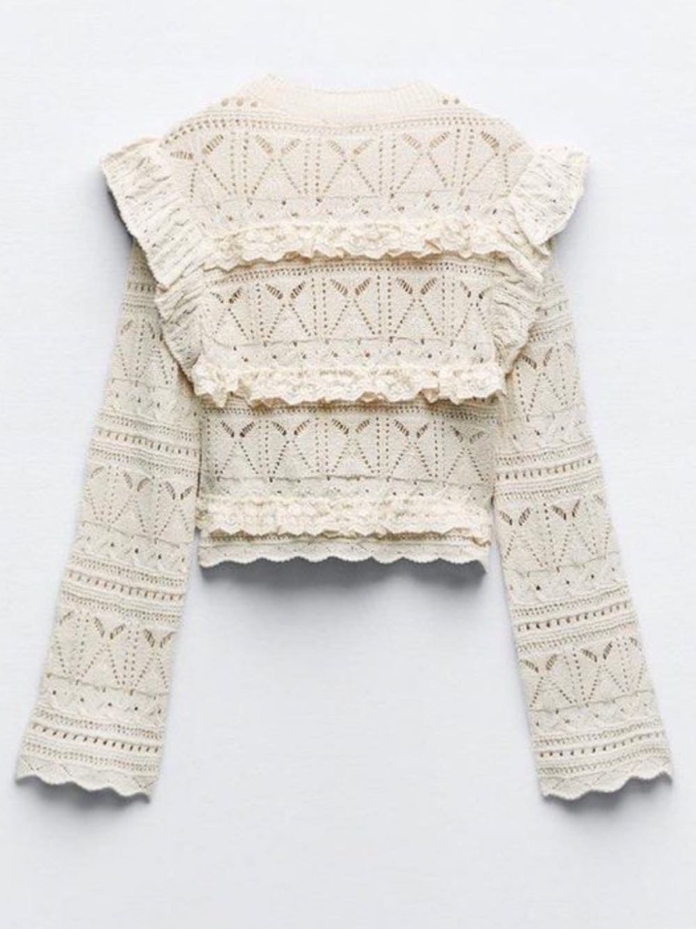 NWT ZARA Pointelle Knit top